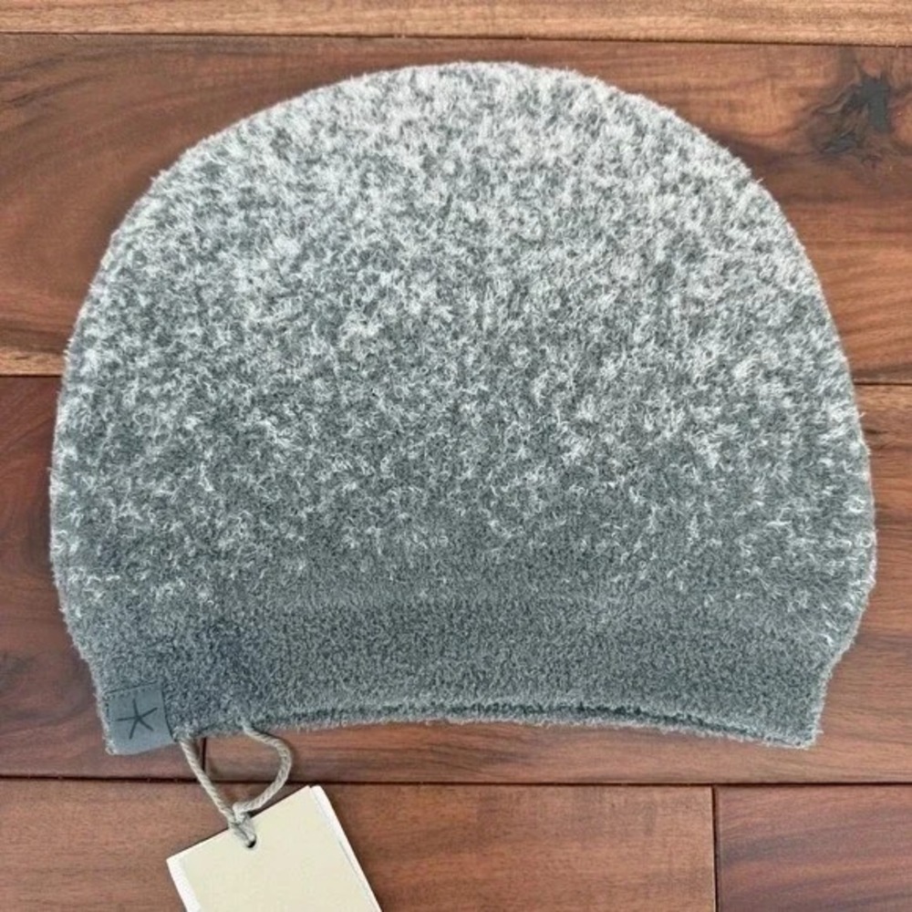 Barefoot Dreams CozyChic Lite Confetti Beanie Hat Women OS Smokey Green Fog Gray